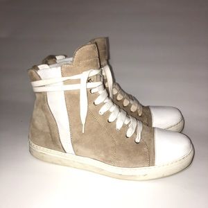 Kris Van Assche Mens Tan High Top Grain Leather